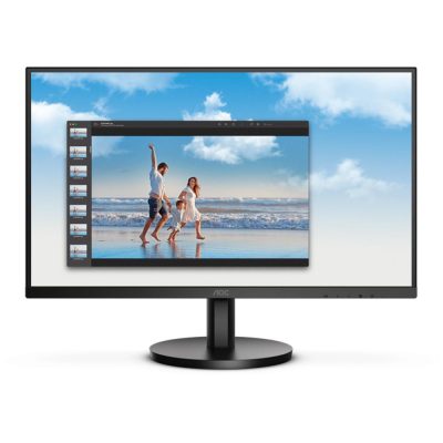 Monitor AOC LCD Profesional plano 27 IPS Full HD (1920 X 1080) / 100Hz / 4 ms / VGA / HDMI /Base Fija / Kensington Lock / Adaptive Sync.