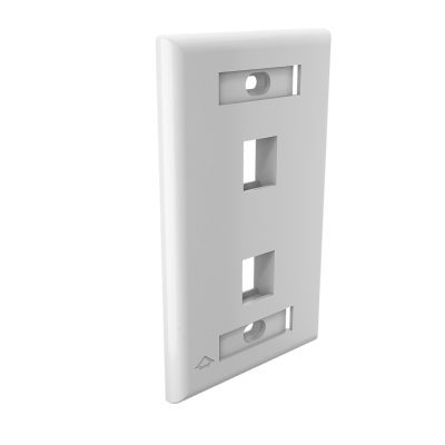 FACEPLATE PLANO 2P - GLOSSY - BLANCO (4X2)
