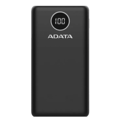 Power Bank 20000mAh Negra digital /2 puertos usb quick charge + 1 Puerto Tipo C Salida + 1 Puerto Tipo C Entrada