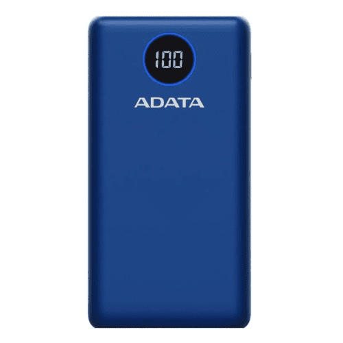 Power Bank 20000mAh azul digital /2 puertos usb quick charge + 1 Puerto Tipo C Salida + 1 Puerto Tipo C Entrada