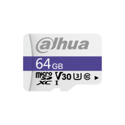 Memoria Micro SD Dahua 64GB SDXC; CLASE 10/U3/V3O; Lectura 95mb/s Escritura 30mb/s; Garantia 7 años
