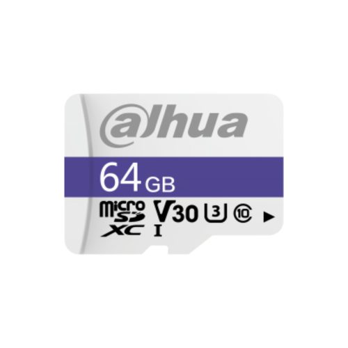 Memoria Micro SD Dahua 64GB SDXC; CLASE 10/U3/V3O; Lectura 95mb/s Escritura 30mb/s; Garantia 7 años