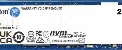Unidad de estado solido ssd kingston 2000G NV3 M.2 2280 PCIe 4.0 NVMe